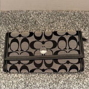 Coach Black and Gray Women's Wallet